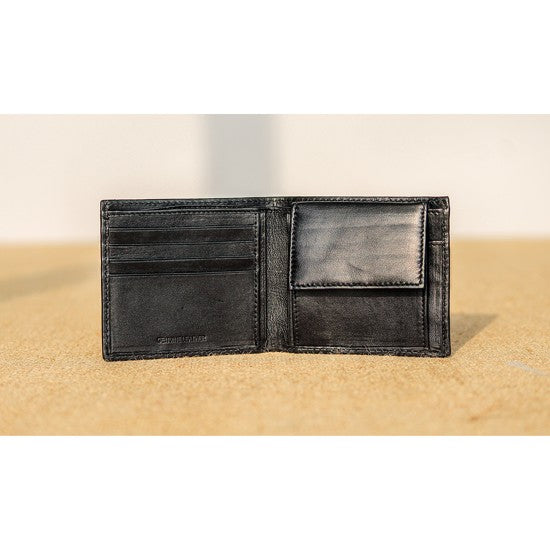 Men Formal Black Genuine Leather Wallet