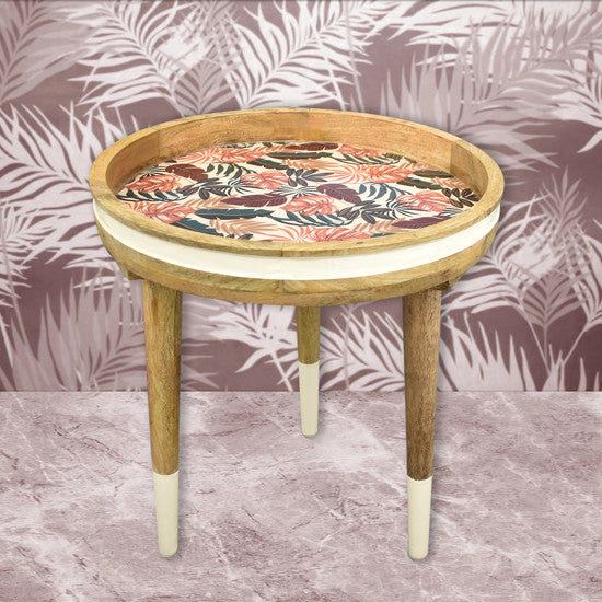 Floral Printed Round Table