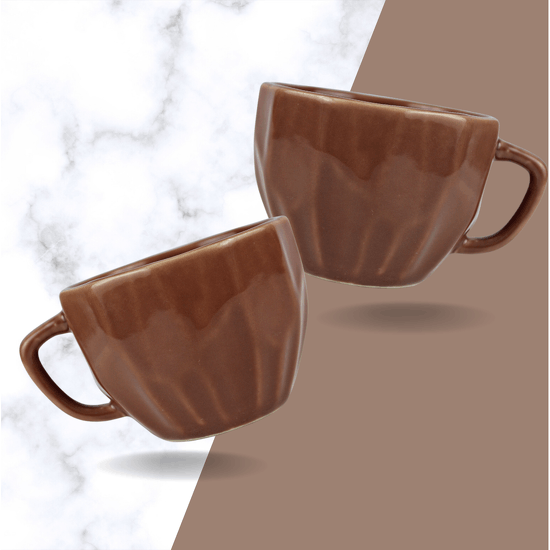 Galao - Choco Brown Handcrafted Ceramic Coffee Mugs