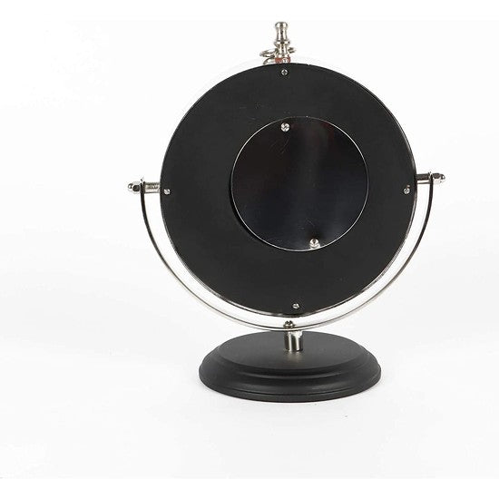 TrenDec Aluminium Analog Tabletop Clock in Silver Finish (09 L X 05 W X 11 H Inch)-HOMENEARTH