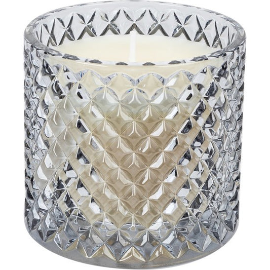 White Scented Candle With Glass-Home N Earth