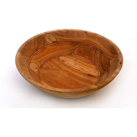 Round Shaped Wooden Salad Bowl