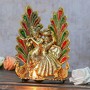 Radha Krishna with Peacock Diya Deepak Oil Lamp-HOMENEARTH