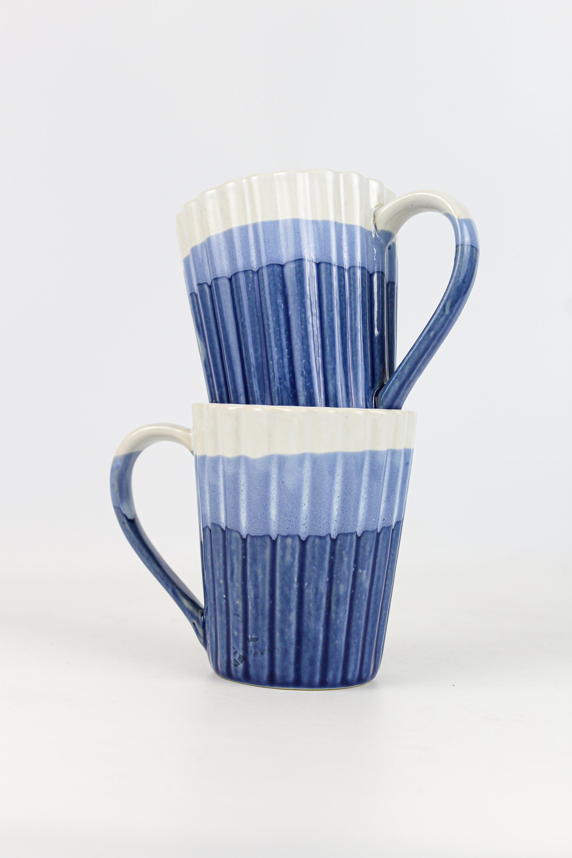 Tea Mate - Wave Blue Handcrafted Ceramic Coffee Mugs  