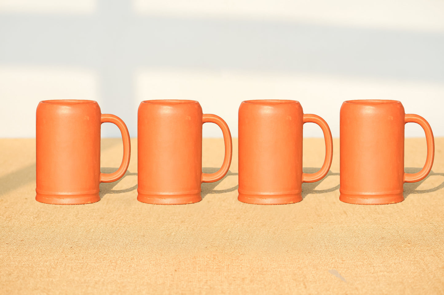 Terracotta Beer Mug Set./ Desi Beer Mug Set (set of 6 - 4) - Home N Earth