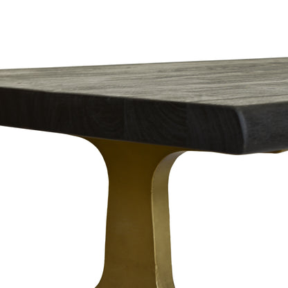 Wooden Table with Metal Legs-HOMENEARTH