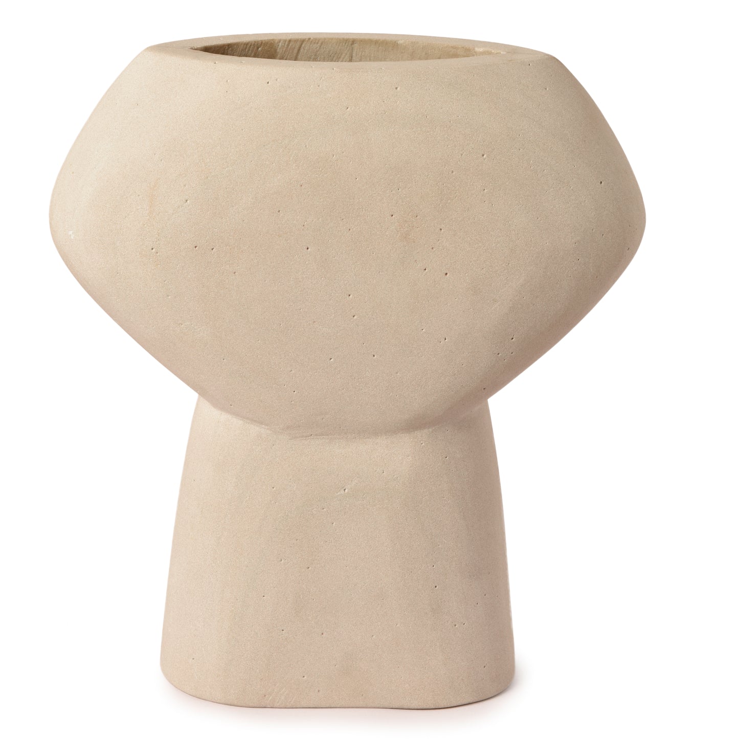 White stone Pot/Vase-HOMENEARTH