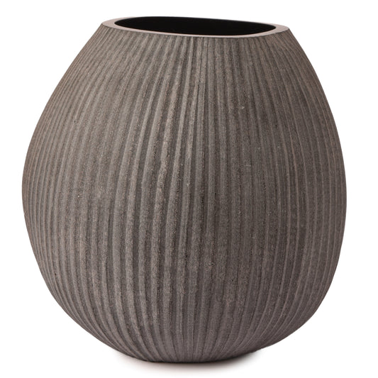 Light Black Round Vase-HOMENEARTH