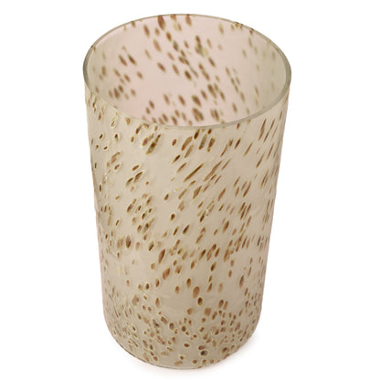 Glass vase with outer Brown sprinkle-HOMENEARTH
