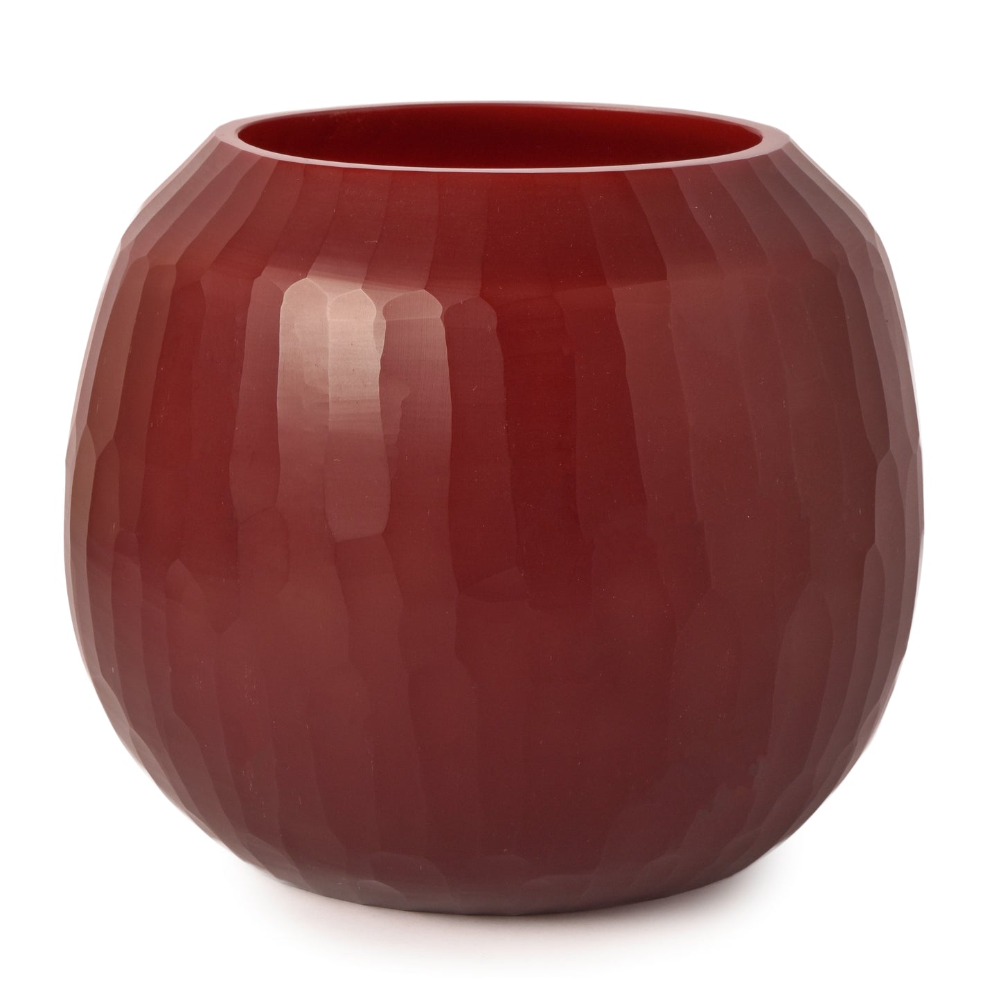 Reddish Colour Round Vase-HOMENEARTH