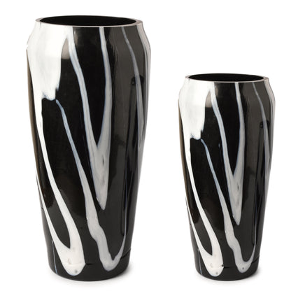 Long Size Black Glass Vase-HOMENEARTH