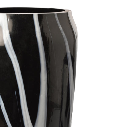 Long Size Black Glass Vase-HOMENEARTH