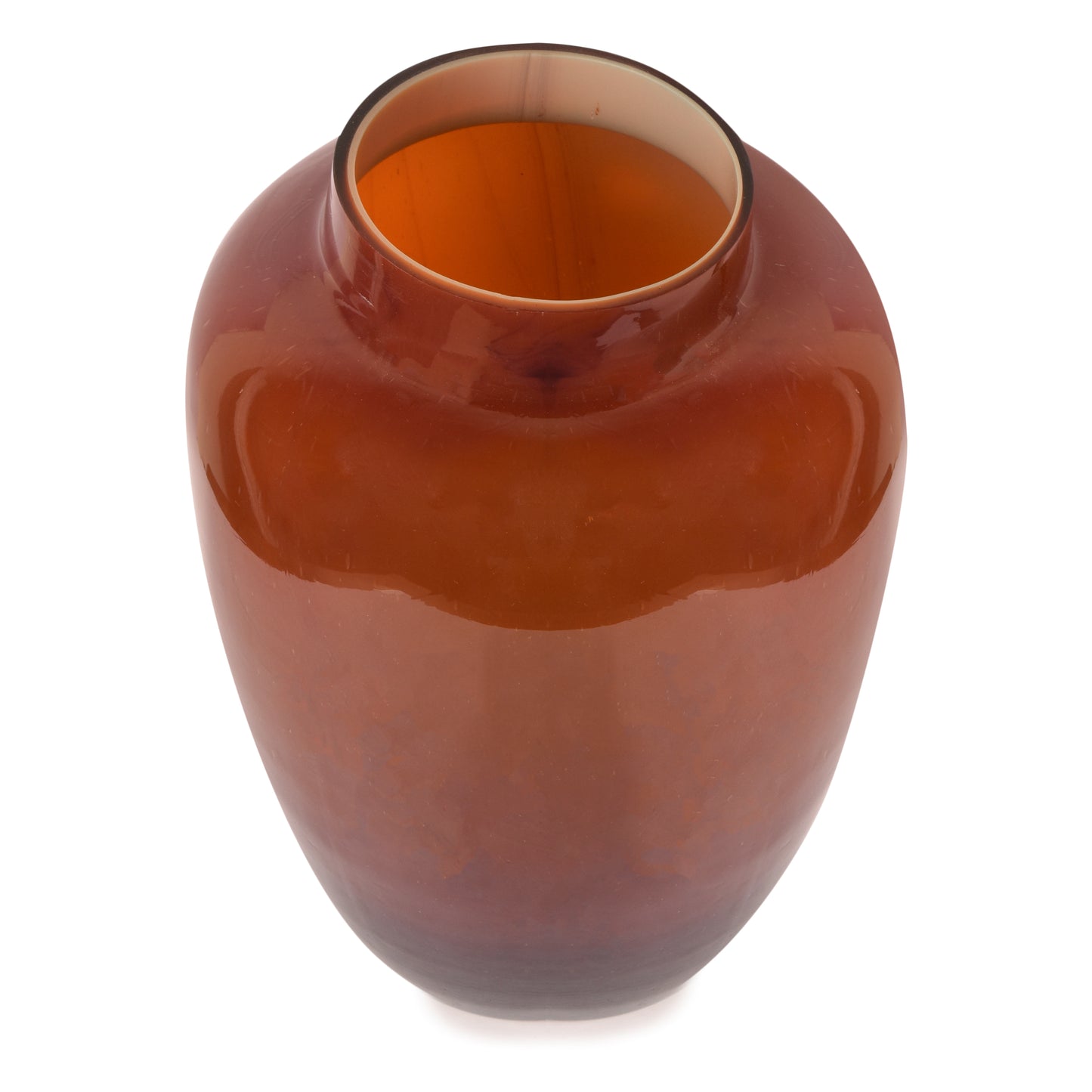 Reddish Brown Glass Vase-HOMENEARTH