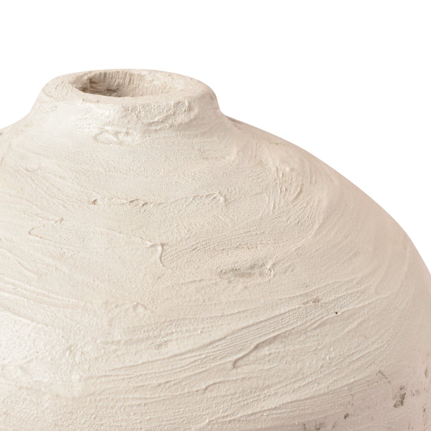 White Rough Texture Flower Vase/Pot-HOMENEARTH