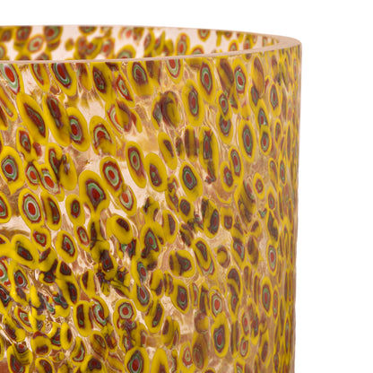 Yellow Texture Glass Vase/Pot-HOMENEARTH