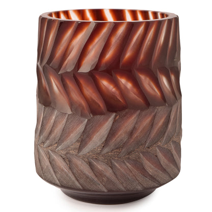 Red Texture Glass Flower Vase/Pot-HOMENERTH