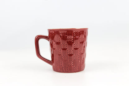 Tea Mate - Maroon/Cream Handcrafted Ceramic Coffee Mugs