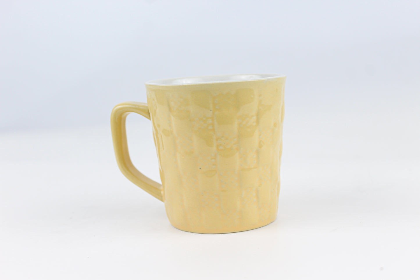 Tea Mate - Pista/Cream Handcrafted Ceramic Coffee Mugs (Set of 6, 170 ml approx.)-HOMENEARTH