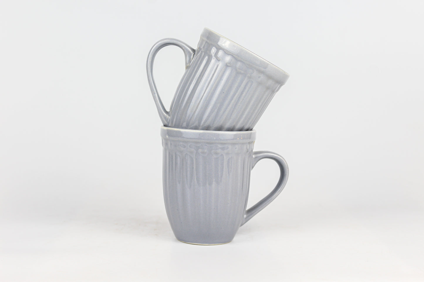 The Dominica - Grey Handcrafted Ceramic Coffee Mugs